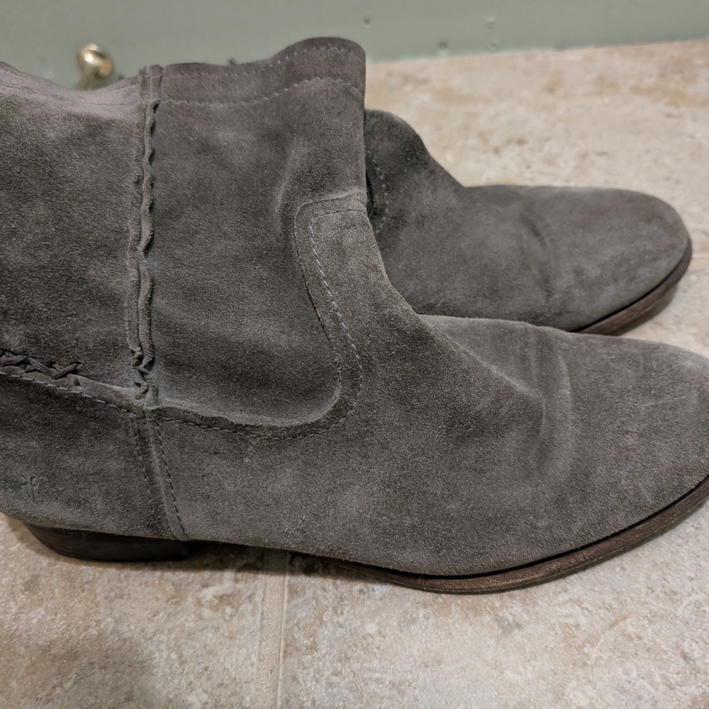 Frye Brown Suede Ankle Boots